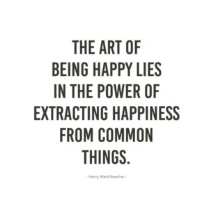 The art of being happy